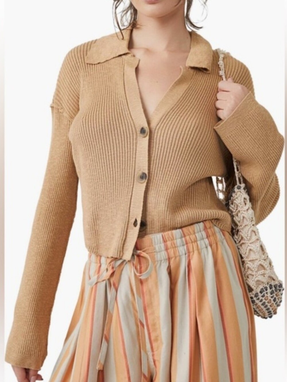 NWT Free People Ella Button Down Sweater. Medium